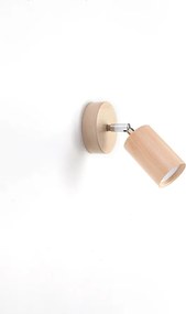 Kinkiety skandynawski Vorix, drewno - 1 źródło światła 4000K - L.10 x H.20 cm - naturalne drewno