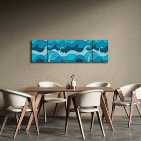 Obraz - Abstrakcja, morze (170x50 cm)
