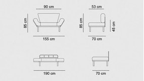 Sofa rozkładana Nitta Petrol Blue