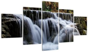 Obraz wodospadów w dżungli (125x70 cm)