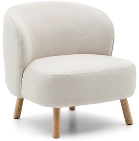 Kremowy fotel z tkaniny szenilowej Ulit – Kave Home