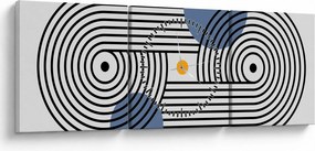 Obraz - Minimalistyczna abstrakcja N⁰3 (z zegarem) (90x30 cm)