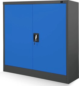 Szafka biurowa na dokumenty Beata 90x40x93 cm antracyt/niebieski