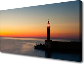 Obraz drukowany na płótnie Latarnia na Skalistym Brzegu