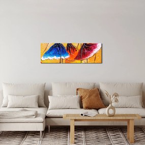 Obraz - Obraz olejny, baletki (z zegarem) (90x30 cm)