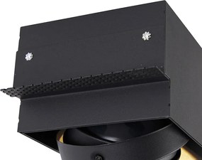 Zestaw 6 reflektorów wpuszczanych czarnych GU10 AR111 Trimless - Oneon