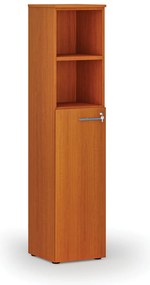 Szafa biurowa kombinowana PRIMO WOOD, drzwi na 3 poziomach, 400 x 420 x 1781 mm, wiśnia