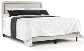 Jasnoszare łóżko boxspring 140x200 cm Dove – Maison de Rêve