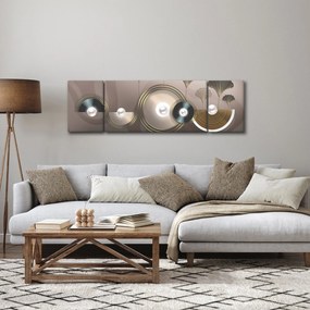 Obraz - Złotobrązowa abstrakcja (170x50 cm)