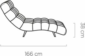 Pikowany szezlong Del 80 nowoczesny design