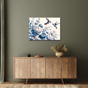 Obraz - Kolibry nad kwiatem (70x50 cm)