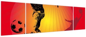 Obraz - Piłka nożna (170x50 cm)