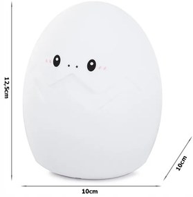 LED dziecięca lampka nocna GEPI 12,5 cm, biała
