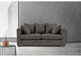 Antracytowa sofa z imitacji skóry 175 cm Hamburg – Scandic