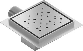 Mexen Flat-Q M12 wpust podłogowy kwadratowy 12 x 12 cm, inox - 1010412