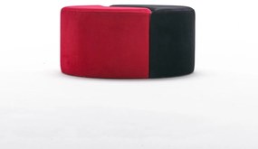 Taboret  Alis Puf Red and Black