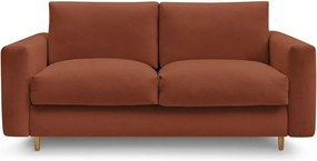 Pomarańczowa sofa do spania/rozkładana 200 cm Cocoone – Bobochic Paris