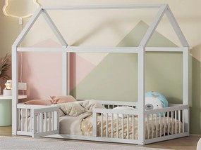 Łóżko dla dziecka - 90x200cm - z litego drewna - Białe