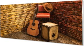 Szklany Panel Muzyczny Kącik z Gitarą