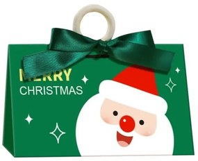 Świąteczna torebka prezentowa MERRY CHRISTMAS 17x10x8,5 cm, zielona