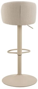 Beżowy hoker z regulowaną wysokością/z podłokietnikami (wysokość siedziska 86 cm) Eleanor – Actona