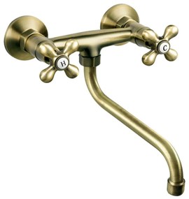 FERRO - bateria zlewozmywakowo-umywalkowa ANTICA brąz