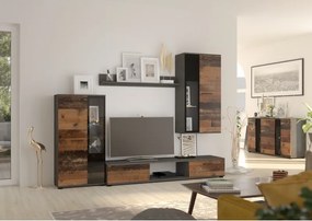 Pojemna komoda SALSO biała półki szuflada do salonu