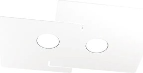 Lampa sufitowa LED ECHO Top Light w kolorze białym, prostokątna, metalowa, z 2 gniazdami na żarówki Gx53