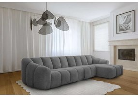 Szary narożnik (prawostronny/z szezlongiem) Shell – Miuform