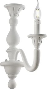 Lucca Shabby White Wooden Wall Light 1 Light .13 P.26 BL271-AP1-BCO