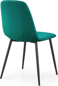 Zielone pikowane krzesło welurowe L9-Z31