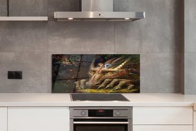 Szkło Ozdobne do Kuchni Spotkanie Dziewczynki ze Smokiem