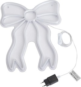Neonowa lampa ścienna ciepła biel z LED - Bow