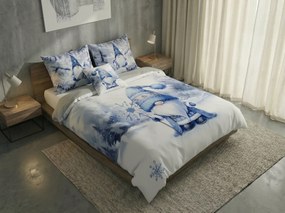 PrzytulneMieszkanie.pl PrzytulneMieszkanie.pl 3D mikrofanelowa pościel BLUE GNOME biała + poszewka na poduszkę 40x50 cm gratis Rozmiar pościeli: 70 x 90 cm | 140 x 200 cm
