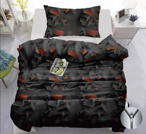 PrzytulneMieszkanie.pl PrzytulneMieszkanie.pl Bawełniana pościel CUBARA ciemnoszara Rozmiar pościeli: 70 x 90 cm | 140 x 200 cm