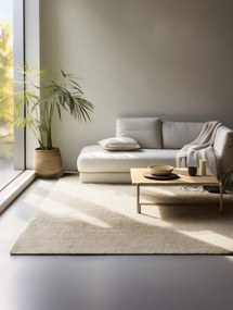 Dywan naturalny jutowy ręcznie tkany Boucle kremowy 120 cm x 170 cm