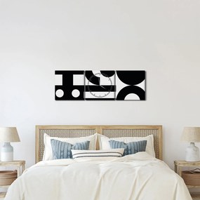 Obraz - Abstrakcja geometryczna N⁰3 (z zegarem) (90x30 cm)
