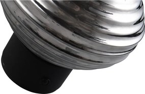 Ciemnoszary szklany kinkiet LED na USB ø 15,5 cm Earl – Reality