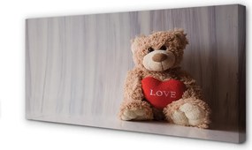 Obraz na płótnie Uroczy Miś z Sercem