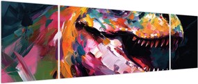 Obraz - Dinozaur, malarstwo (170x50 cm)