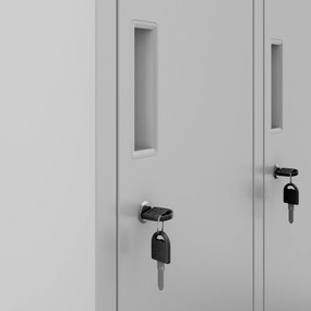 Szafka szkolna BHP szara: BARTUŚ 2 Plus