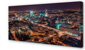 Obraz canvas na ścianę Nocna Panorama Stolicy