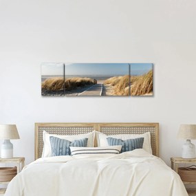Obraz - Piaszczysta plaża na wyspie Langeoog, Niemcy (170x50 cm)