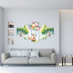 Obraz – Szczęśliwy lis (125x70 cm)