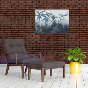 Obraz - Bambus na ścianie (70x50 cm)