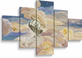 Obraz - Niebiańskie Meduzy (125x70 cm)