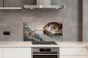 Panel szklany do Kuchni Stworzenie Adama - Michał Anioł