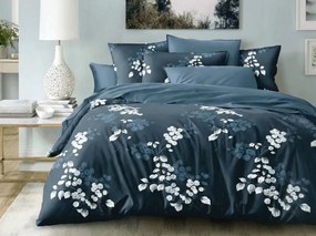 PrzytulneMieszkanie.pl PrzytulneMieszkanie.pl Bawełniana pościel EIRENE ciemnoniebieska Rozmiar pościeli: 70 x 90 cm | 140 x 200 cm