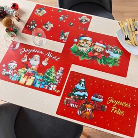 Plastikowa mata stołowa ze świątecznym motywem 28,5x44 cm Cadocha – douceur d'intérieur