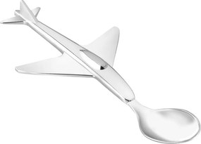 Łyżeczka dla dzieci ze stali nierdzewnej w kolorze srebra Plane – Zilverstad